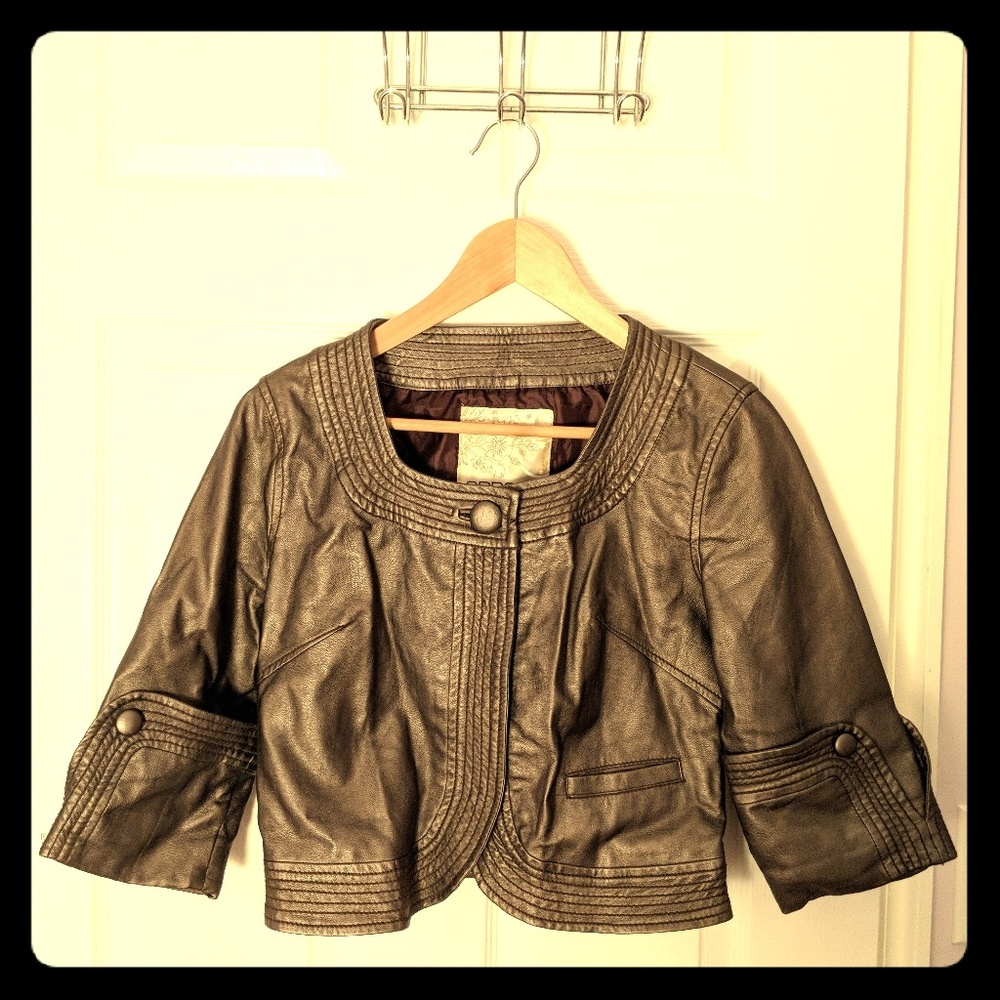 Arden B copper cropped jacket